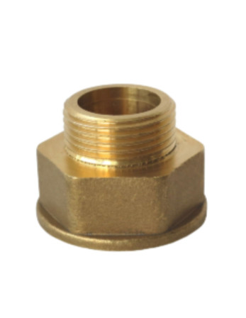 Mamelon hexagonal réduit Figure 246 pour joint plat Mâle/Femelle 26x34 (1") X 40x49 (1"1/2) Laiton