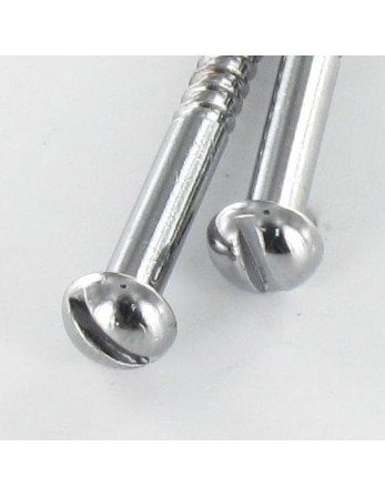 Vis bois Laiton chrome Tête ronde TR Fendue 3X16 microvis