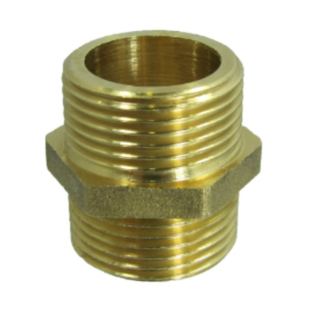 1 x Mamelon joint plat FIG 280 Mâle / Mâle renforcé 40x49 (1"1/2) Laiton