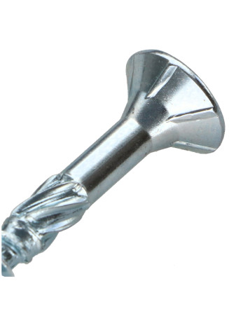 Vis charpente TEKOR Tête fraisée Cranté TORX T25 5X40 Filetée sur 22 Pointe antifendage type 17 Acier zingué
