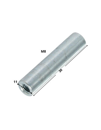 Manchon Cylindrique M8X30 Diamètre Extèrieur 11 Acier zingué