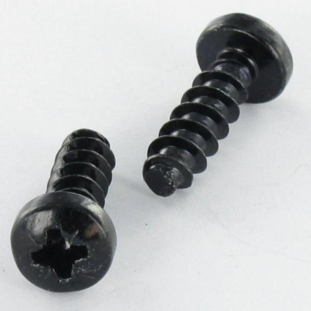 1 x Vis pvc Tête cylindrique bombée TCB Pozi N°2 5X16 Acier zingué noir