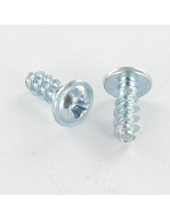 Vis pvc Poelier Pozi 3.5X8 Sans pointe Acier zingué 100 HBS Sans rouille blanche