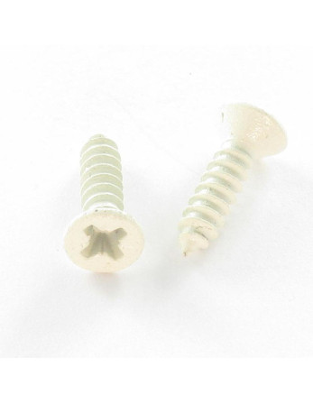 Vis tôle Tête fraisée Pozi 3.5X13 Acier zingué Laqué blanc