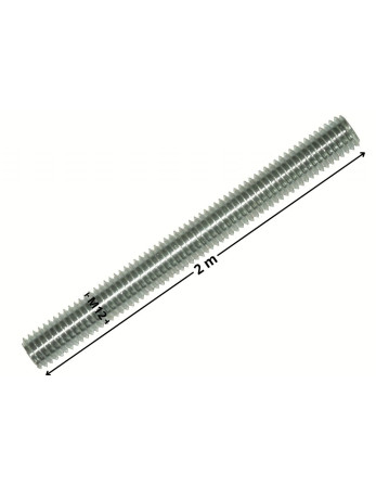 Tige filetée M12 Longueur 2 mètres Acier zingué