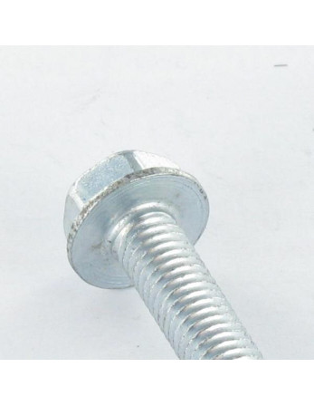 Vis autotaraudeuse Tête hexagonale TH Embase collerette Lisse M6X25 Acier zingué
