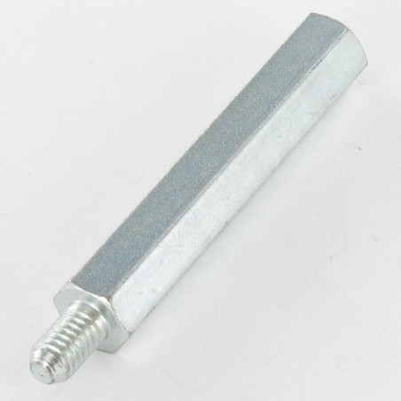 1 x Entretoise Hexagonal Mâle femelle M5/10 8X25 Filetée sur 10 Acier zingué
