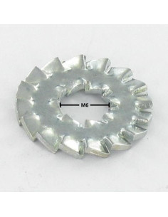 Rondelle éventail Double denture DD M6 Acier zingué 2