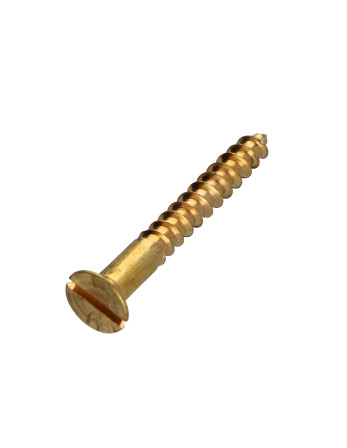 Vis bois Laiton Tête fraisée Fendue 3X30 microvis