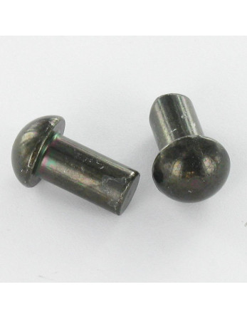 Rivet à frapper Tête ronde TR 6X12 Acier zingué noir