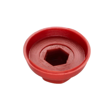 1 x Capuchon Tête hexagonale TH Polyéthylène RAL3009 rouge oxyde pour vis autoperceuse ou tole de diam 6.3