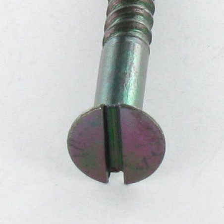 1 x Vis bois Tête fraisée Fendue 4.5X30 Acier zingué noir