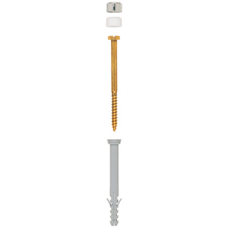 1 x KIT Fixation WC Vis Laiton 6X85 Fischer