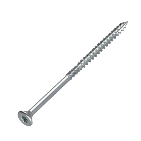 1 x Vis bois TEKOR Tête fraisée Cranté 5X100 Filetée sur 60 TORX T25 Acier zingué Pointe antifendage type 17