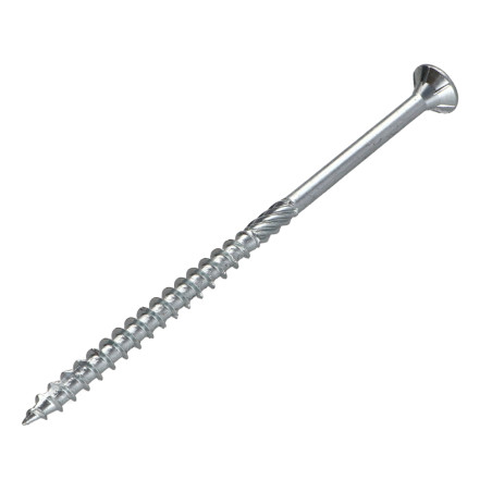 1 x Vis bois TEKOR Tête fraisée Cranté 5X100 Filetée sur 60 TORX T25 Acier zingué Pointe antifendage type 17