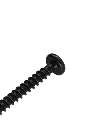 VBA Vis bois agglo Tête ronde TR Pozi N°2 5X50 Acier zingué noir
