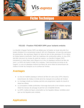 Fischer ISOLANT DIPK 10/140-160 2 pièces