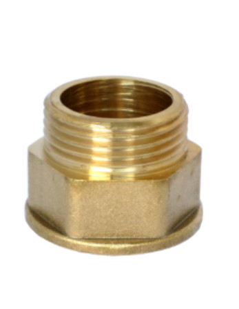 Mamelon hexagonal Figure 529 pour joint plat Mâle/Femelle renforcé 40x49 (1"1/2) Laiton