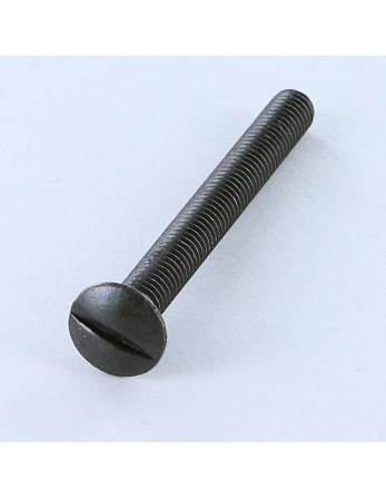 Vis métaux Tête fraisée bombée TFB Fendue M5X30 Diamètre de tête: 9.5 BO 150HB Sans rouille rouge Acier zingué