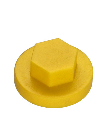 Capuchon Tête hexagonale TH Polyéthylène RAL1021 pour vis autoperceuse ou tole de diam 6.3