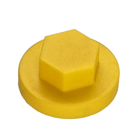 1 x Capuchon Tête hexagonale TH Polyéthylène RAL1021 pour vis autoperceuse ou tole de diam 6.3