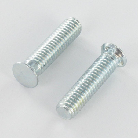 1 x Vis métaux Tête fraisée Cranté M6X15 Diamètre de tête: 8.5 Acier zingué