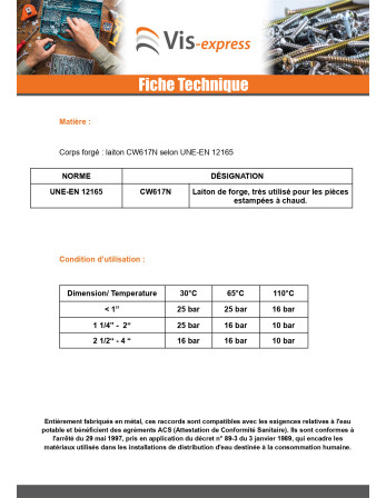 Raccord union plat Femelle/Femelle 40x49 (1"1/2) X 60x70 (2"1/4) Laiton