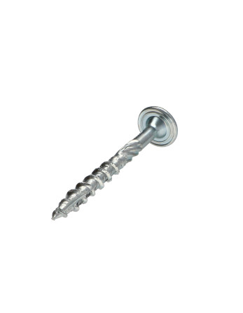 Vis bois TEKOR Tête disque TORX T40 Pointe antifendage type 17 8X70 Filetage partiel Acier zingué