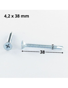 Vis autoperceuse Tête fraisée Phillips 4.2X38 Filet tôle... 2