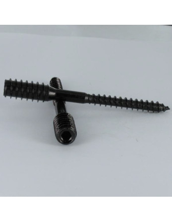 Vis de reglage pour fenêtre 6X80 Filetée sur 40/26 Acier zingué noir