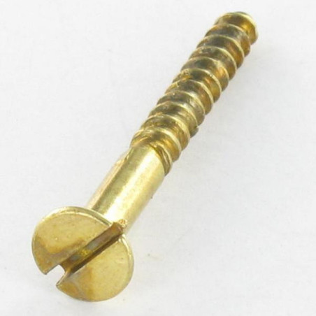 1 x Vis bois Tête fraisée Fendue 3X16 Acier laitonne microvis