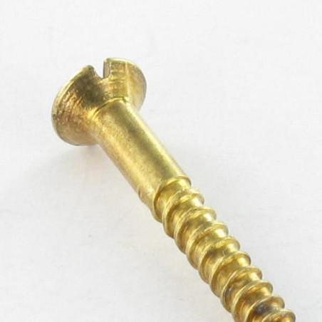 1 x Vis bois Tête fraisée Fendue 3X16 Acier laitonne microvis