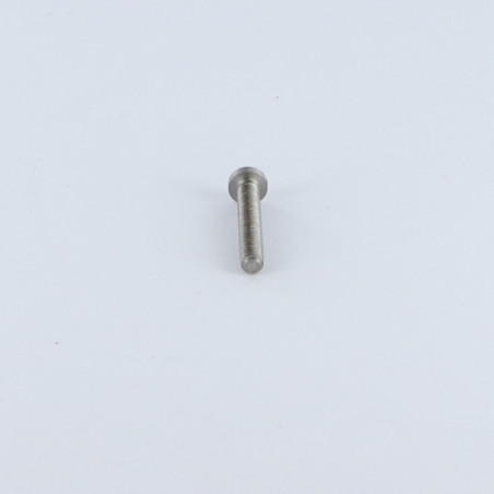 1 x Vis métaux tête cylindrique bombée large Fendue M3X28 Acier brut microvis