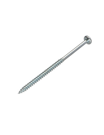 VBA Vis bois agglo Tête ronde TR Pozi N°2 4X80 Filetée sur 48 Acier zingué