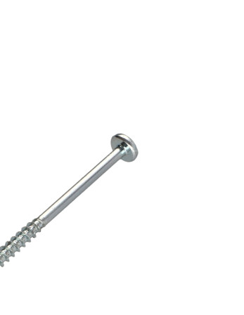 VBA Vis bois agglo Tête ronde TR Pozi N°2 4X80 Filetée sur 48 Acier zingué