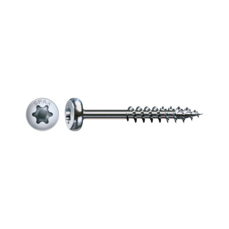 1 x Spax Vis bois Tête ronde TR T-STAR+ TORX T30 WIROX 6X90 Filetée sur 61