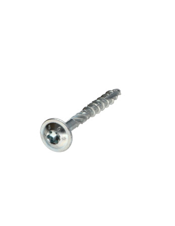 Vis bois TEKOR Tête disque TORX T40 Pointe antifendage type 17 8X60 Filetage partiel Acier zingué