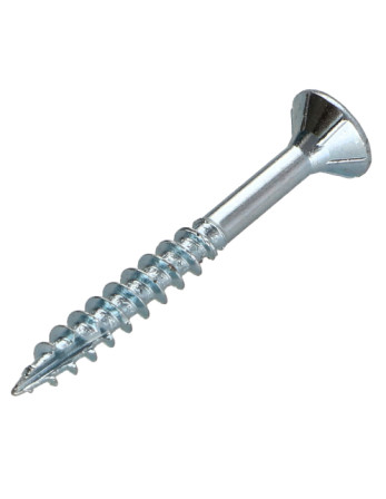 Vis bois TEKOR Tête fraisée Cranté 5X45 Filetée sur 27 TORX T25 Acier zingué Pointe antifendage type 17