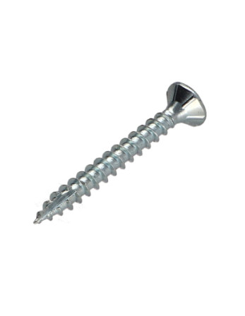Vis bois TEKOR Tête fraisée Cranté 3X40 TORX T10 Acier zingué Filetage total Pointe antifendage type 17 microvis