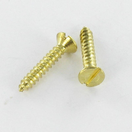 1 x Vis tôle Tête fraisée Fendue 2.9X16 Acier laitonne