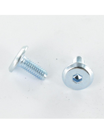Vis métaux tête plate Clé de 4 HC4 M6X80 Acier zingué