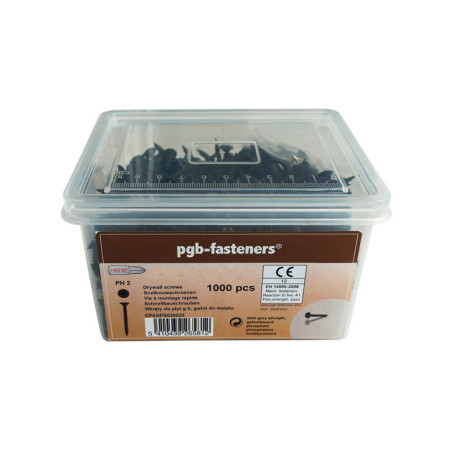 1 x Seau de 850 Vis pour plaque de plâtre 3.5X35 Acier phosphate