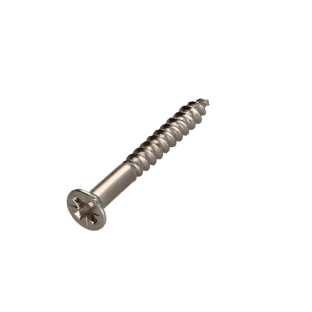 1 x Vis bois Tête fraisée Pozi N°2 3.5X30 Acier nickelé