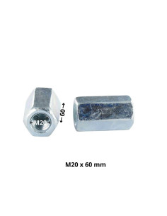 Manchon Hexagonal M20X60 Surplat 30 Acier zingué 2