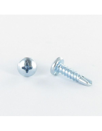 Vis autoperceuse Tête cylindrique bombée TCB Phillips 3.9X9.5 Filet tôle Acier zingué