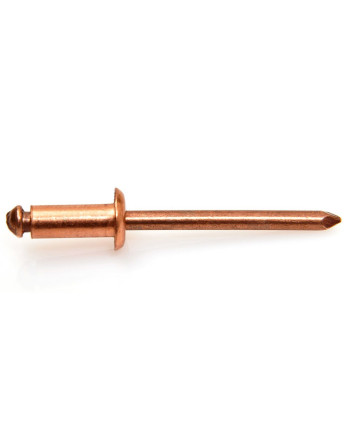 Rivet Tête Ronde Standard cuivre tige acier 4.8X8 Epaisseur de serrage 1 à 3