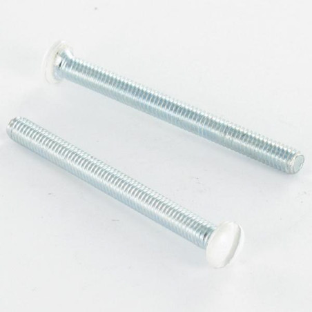 1 x Vis métaux Tête fraisée bombée TFB Fendue M4X45 Diamètre de tête: 7.5 Bossage extérieur Acier zingué RAL9010