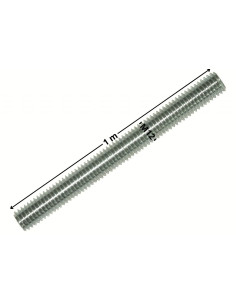 Tige filetée M12 Longueur 1 mètre Classe 8.8 Acier zingué 2