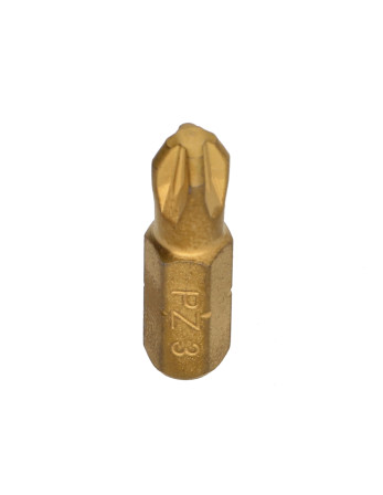 Embout Qualité industrielle 1/4" C6.3 Titanium Pozi N°3 Longueur 25