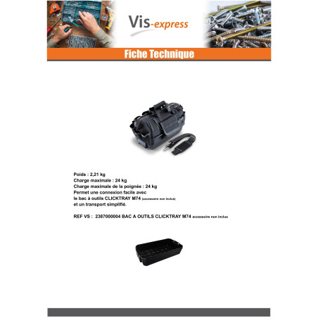 1 x SAC à OUTILS SOFT BAG M